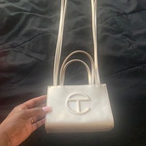 Gold telfar bag small